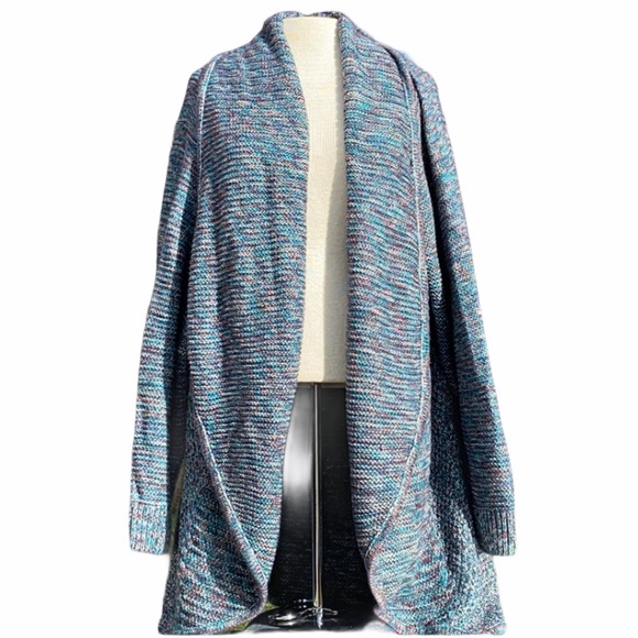 CJ Banks Sweaters - CJ Banks, knitted cardigan sweater, blue/purple